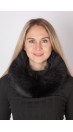 Black fox fur headband